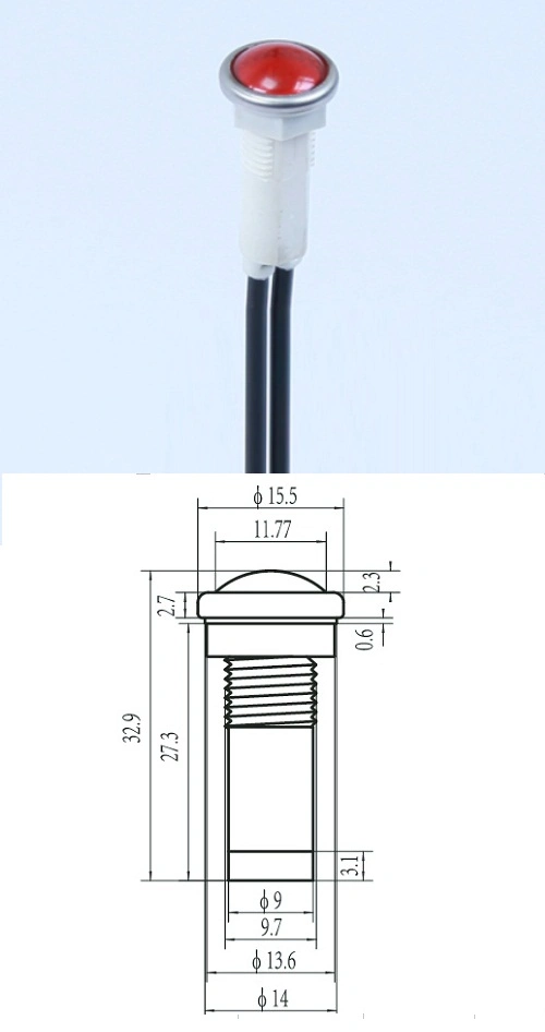 10mm Đèn sáng cao Đèn chỉ màu đèn lái LED A-30 0